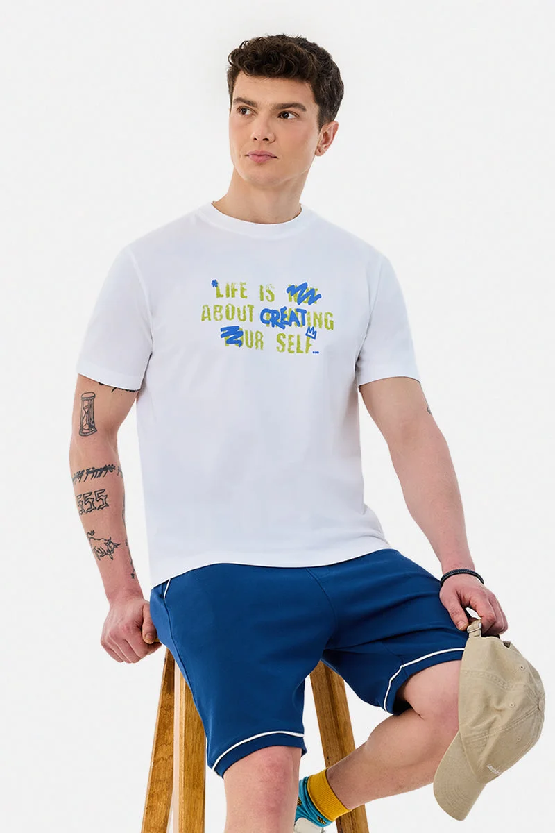 SNITCH Graphic 100% Cotton Regular Fit T-Shirt